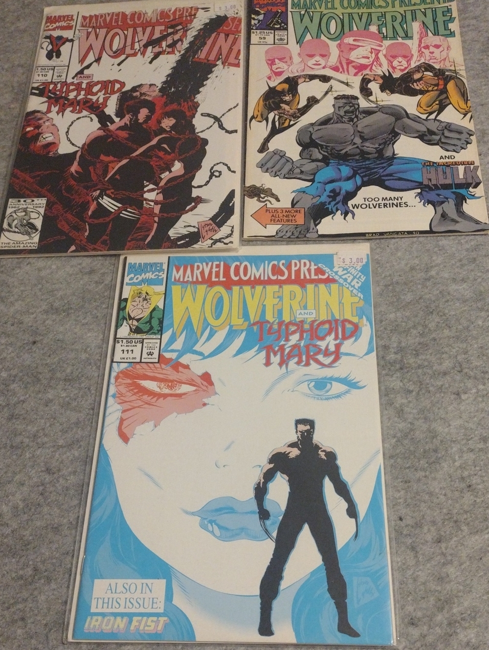 Marvel Comics Wolverine Typhoid Mary Comic Books - White, Blue, Black